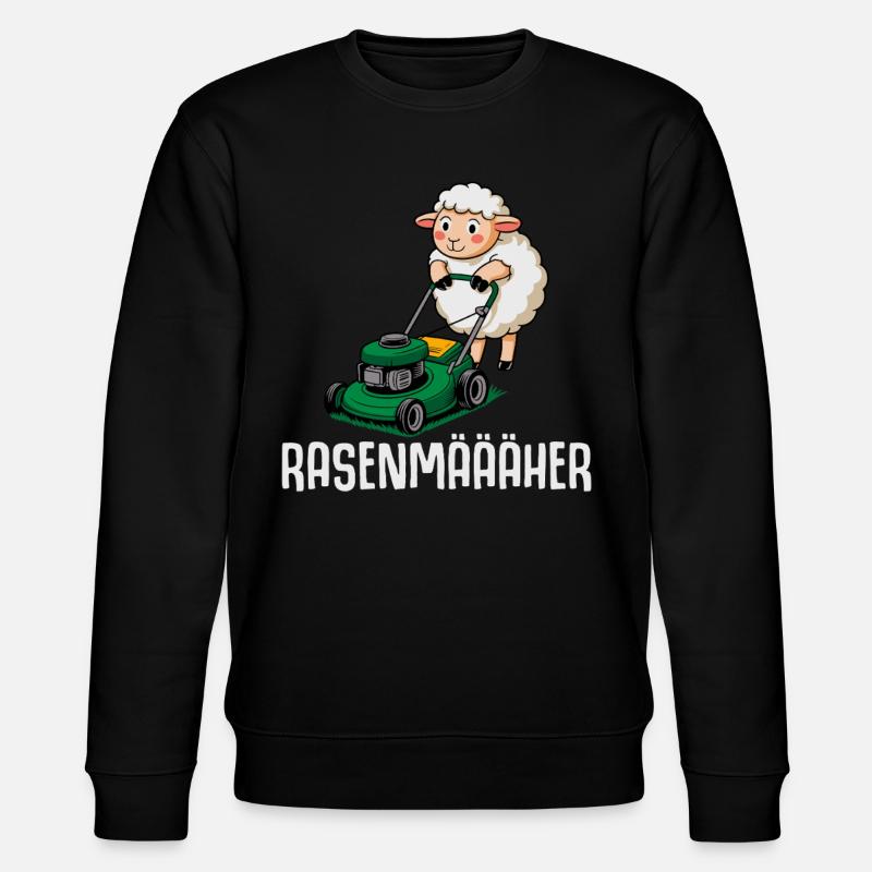Rasenmaeher Schaf Gartenarbeit - Stanley/Stella Unisex Bio-Sweatshirt CHANGER - Schwarz