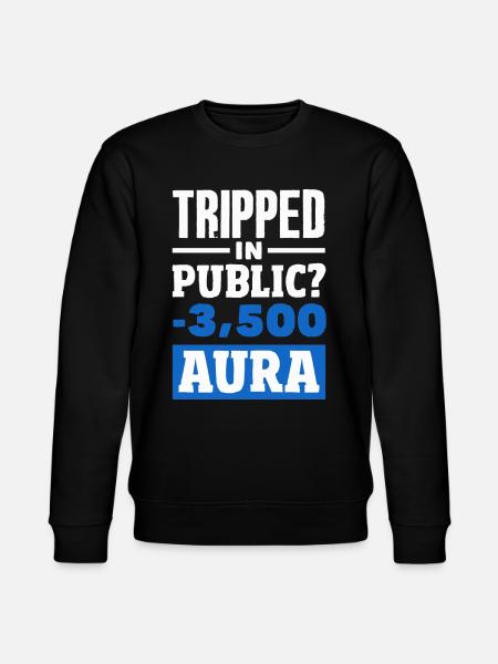 Tripped in public? -3500 Aura - Stanley/Stella CHANGER Unisex Organic Sweatshirt - black