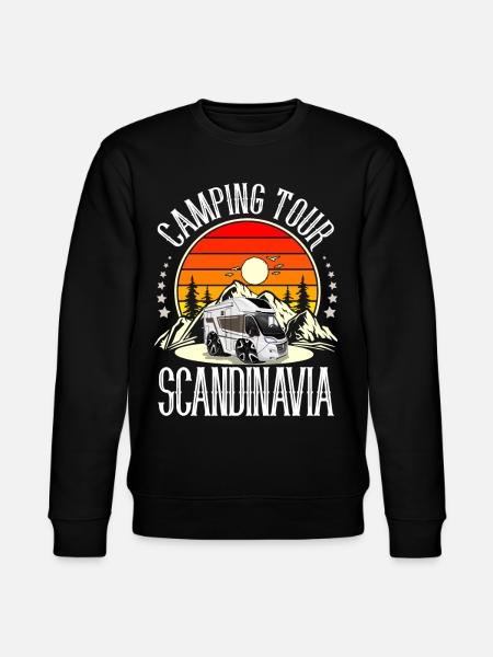 Camping Camper Camping Scandinavia - Stanley/Stella CHANGER Unisex Organic Sweatshirt - black