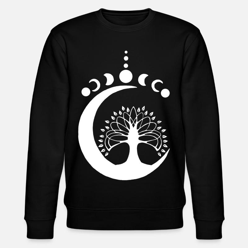 Arbre lunaire blanc - Sweat bio CHANGER Stanley/Stella Unisexe - noir