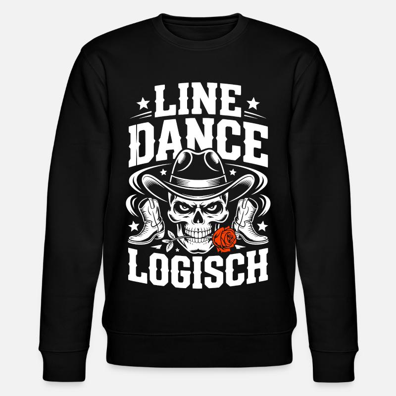 Line Dance Logical Skull - Stanley/Stella CHANGER Unisex Organic Sweatshirt - black