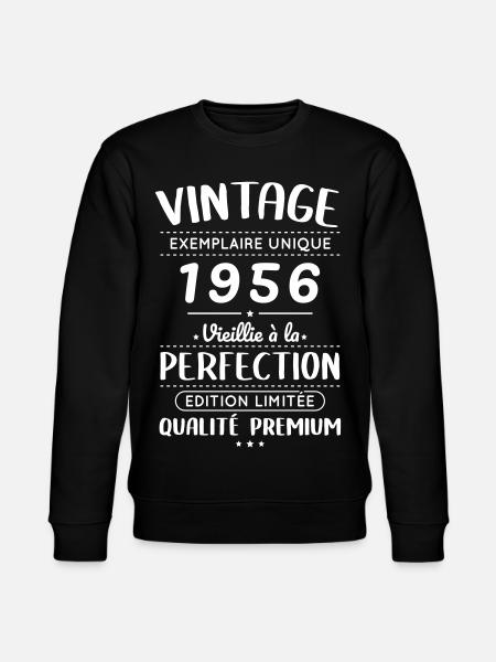 1956 – Jahrgang – Perfekt gereift - Stanley/Stella Unisex Bio-Sweatshirt CHANGER  - Schwarz