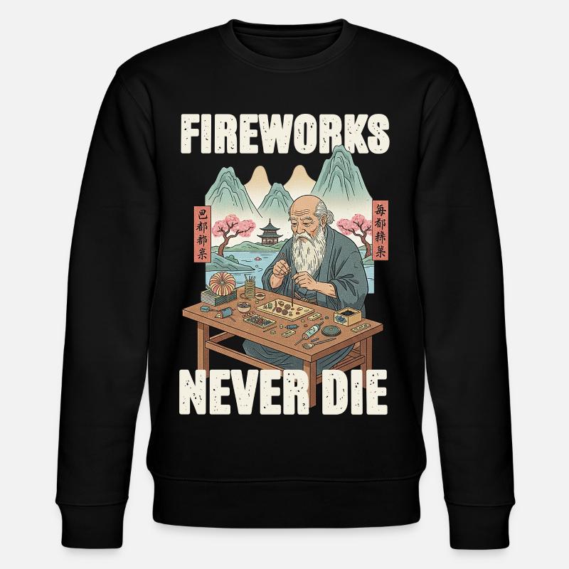Fireworks Never Die - Stanley/Stella Unisex Bio-Sweatshirt CHANGER - Schwarz