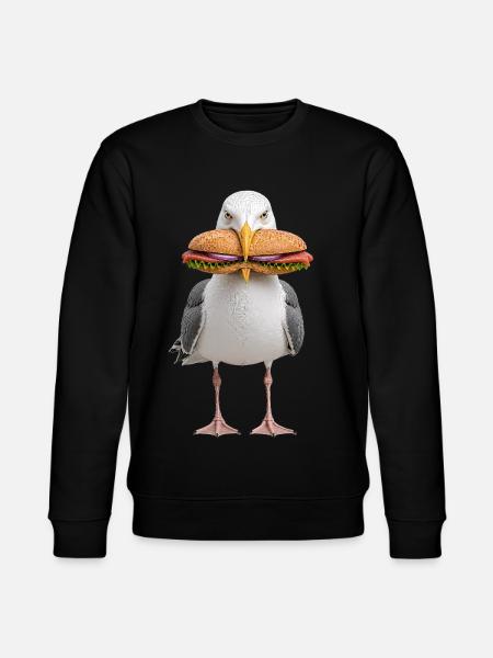 Herrgull-with-Fish Rolls - Stanley/Stella CHANGER Unisex Organic Sweatshirt - black