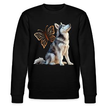 Husky - Stanley/Stella Unisex Bio-Sweatshirt CHANGER  - Schwarz - Vorne - Nik (191cm) & Marisol (170cm)