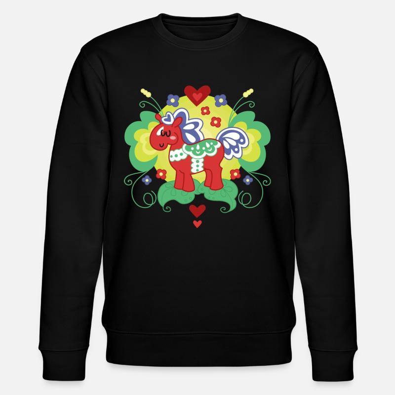 Rot Dalapferd - Stanley/Stella Unisex Bio-Sweatshirt CHANGER  - Schwarz