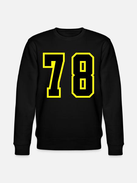 78 Number Jersey - Stanley/Stella CHANGER Unisex Organic Sweatshirt - black
