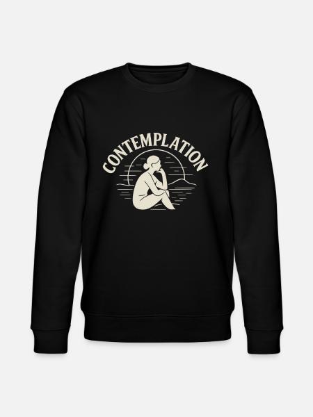 ''CONTEMPLATION'' Design - Sweat bio CHANGER Stanley/Stella Unisexe - noir
