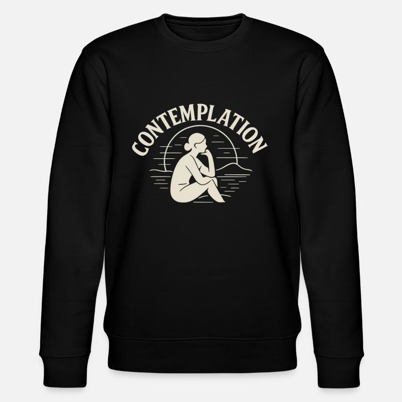 ''CONTEMPLATION'' Design - Sweat bio CHANGER Stanley/Stella Unisexe - noir