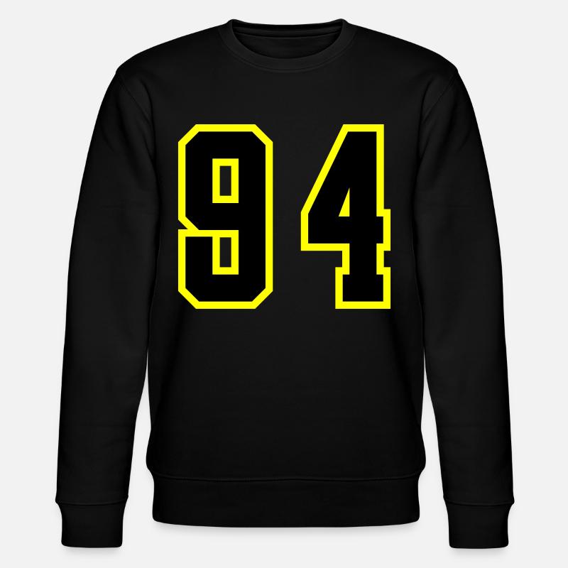 94 Zahl Trikot - Stanley/Stella Unisex Bio-Sweatshirt CHANGER  - Schwarz