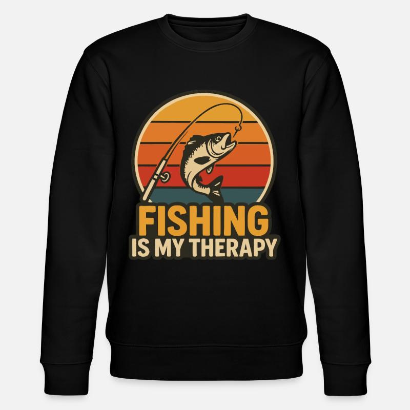 La pêche est ma thérapie - Sweat bio CHANGER Stanley/Stella Unisexe - noir