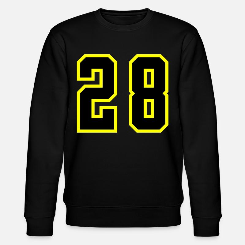 28 Number Jersey - Stanley/Stella CHANGER Unisex Organic Sweatshirt - black