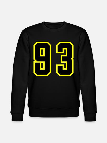 93 Number Jersey - Stanley/Stella CHANGER Unisex Organic Sweatshirt - black