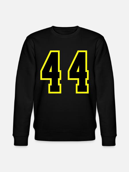 44 Zahl Trikot - Stanley/Stella Unisex Bio-Sweatshirt CHANGER  - Schwarz