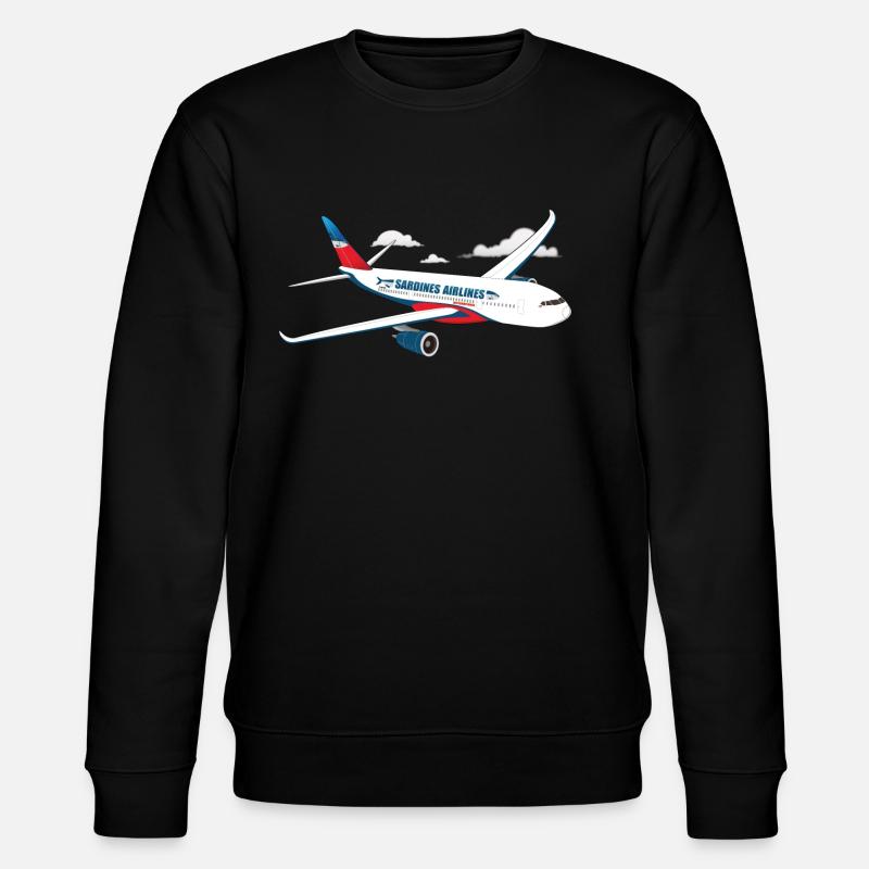Sardinen Airlines - Stanley/Stella Unisex Bio-Sweatshirt CHANGER  - Schwarz