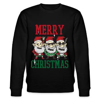 Joyeux Noël Familles Freiertage Logo - Sweat bio CHANGER Stanley/Stella Unisexe - noir - Devant - Nik (191cm) & Marisol (170cm)