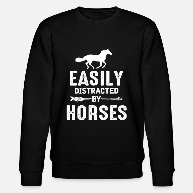 chevaux - Sweat bio CHANGER Stanley/Stella Unisexe - noir