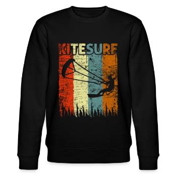 Kitesurf - Stanley/Stella CHANGER Unisex Organic Sweatshirt - black - Front - Nik (191cm) & Marisol (170cm)