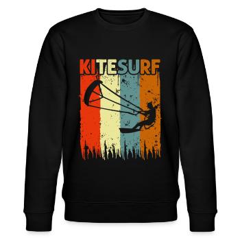 Kitesurf - Stanley/Stella CHANGER Unisex Organic Sweatshirt - black - Front - Nik (191cm) & Marisol (170cm)