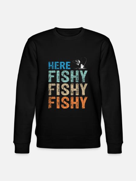 Fish Fishing Funny - Stanley/Stella CHANGER Unisex Organic Sweatshirt - black