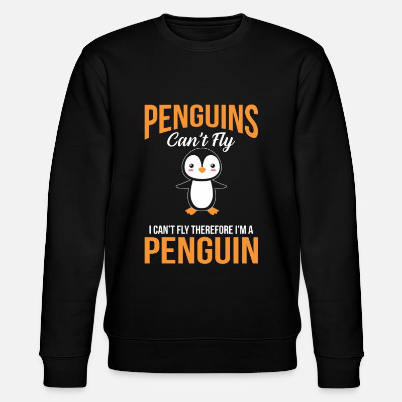 Pinguin Kälte - Stanley/Stella Unisex Bio-Sweatshirt CHANGER  - Schwarz