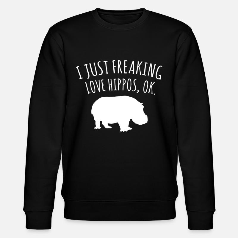 Hippopotame Savane - Sweat bio CHANGER Stanley/Stella Unisexe - noir