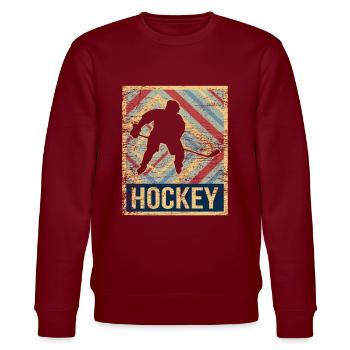 Hockey - Stanley/Stella Unisex Bio-Sweatshirt CHANGER  - Burgunderrot - Vorne - Nik (191cm) & Marisol (170cm)