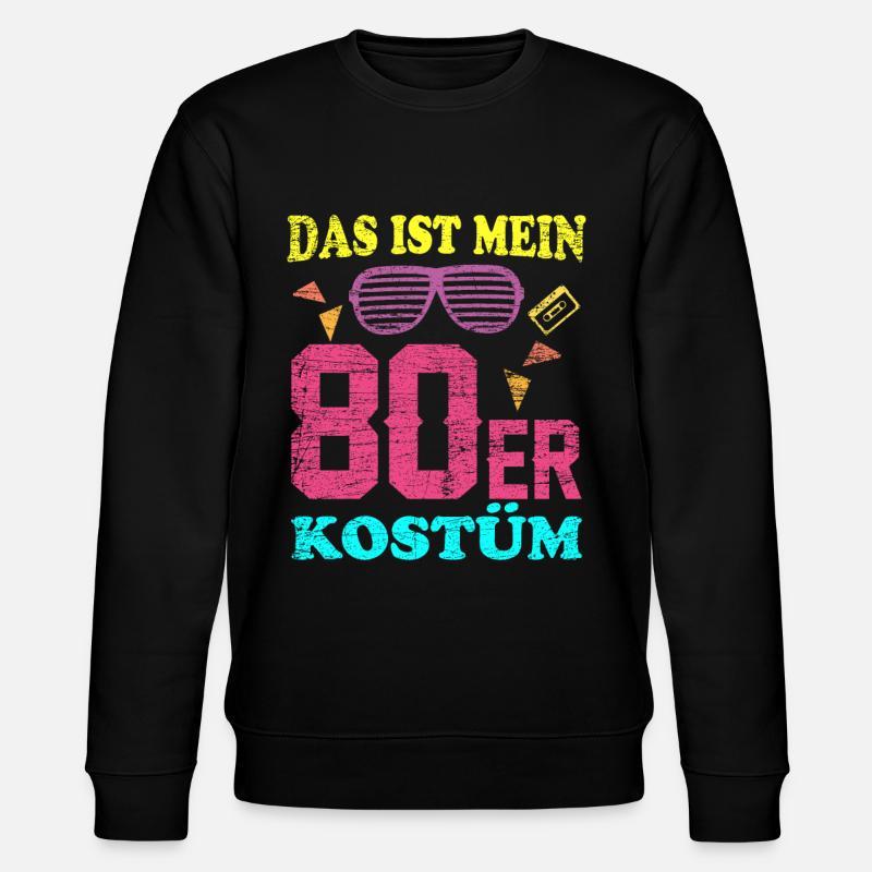 80er Jahre - Stanley/Stella Unisex Bio-Sweatshirt CHANGER  - Schwarz