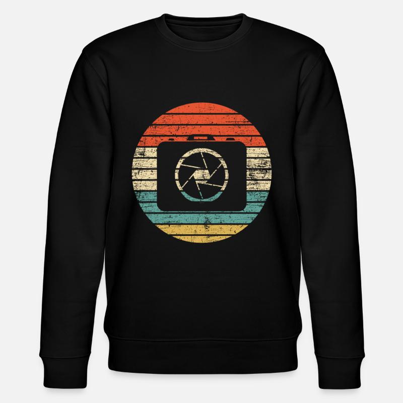 Camera retro - Stanley/Stella CHANGER Unisex Organic Sweatshirt - black