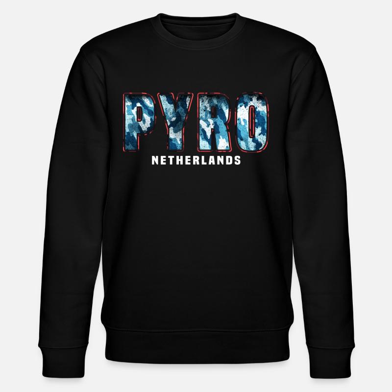 pyro netherlands vuurwerk - Stanley/Stella CHANGER Unisex Organic Sweatshirt - black