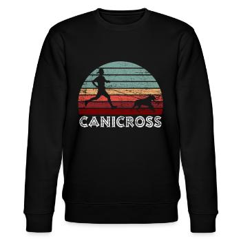 Canicross - Stanley/Stella Unisex Bio-Sweatshirt CHANGER  - Schwarz - Vorne - Nik (191cm) & Marisol (170cm)