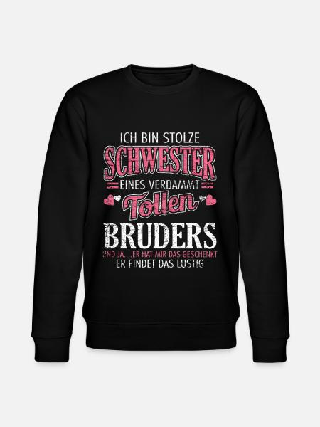 Schwester Bruder - Stanley/Stella Unisex Bio-Sweatshirt CHANGER  - Schwarz