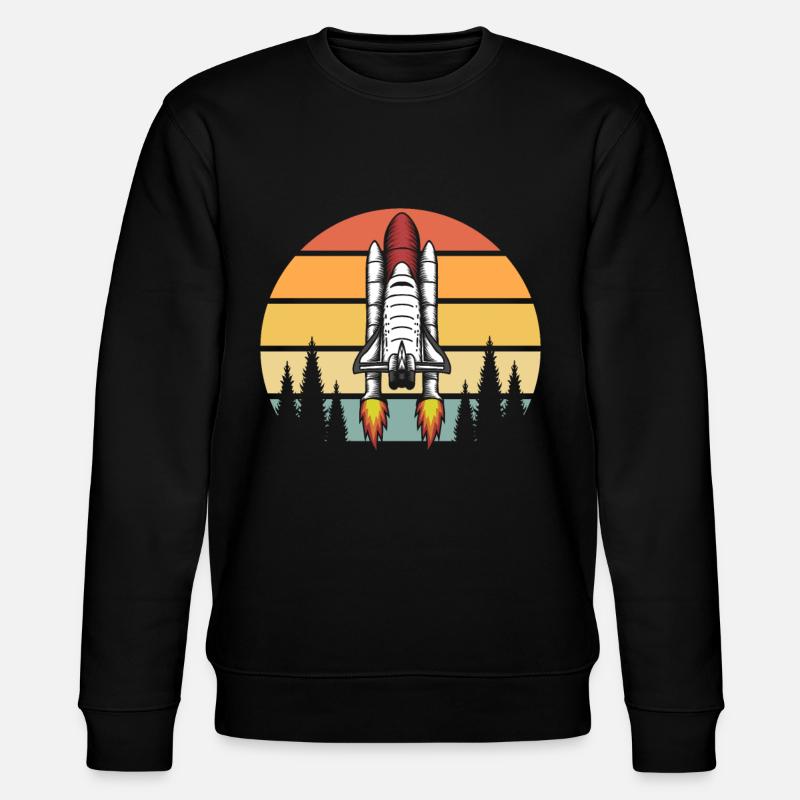 Astronomy Rocket - Stanley/Stella CHANGER Unisex Organic Sweatshirt - black
