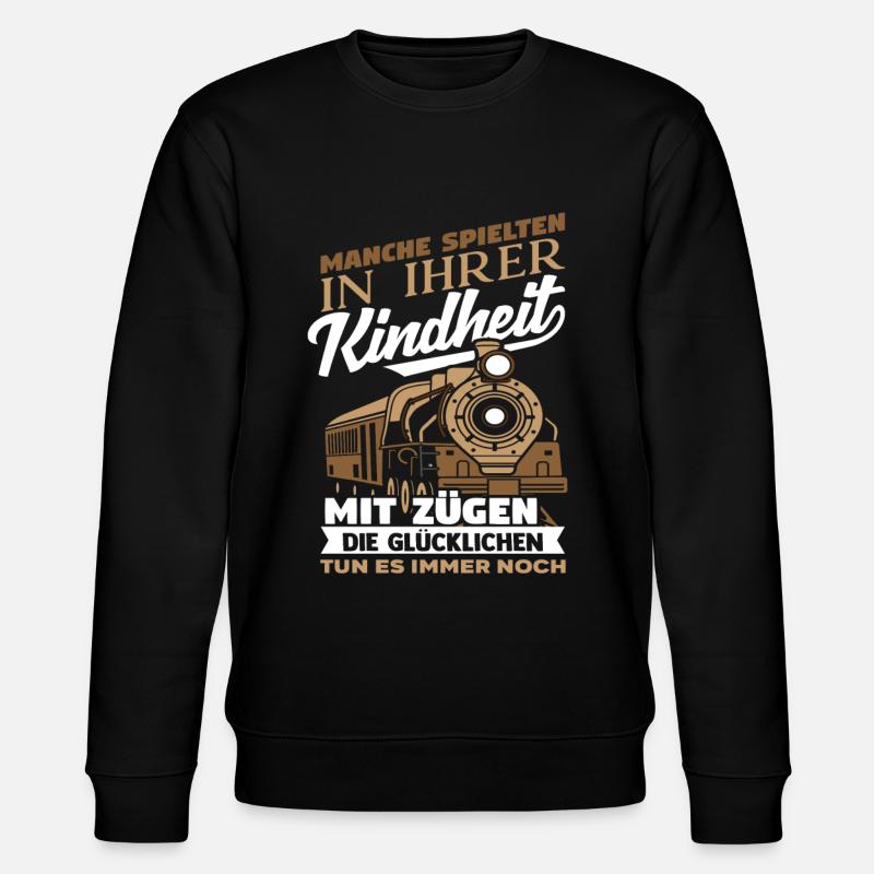 Eisenbahn - Stanley/Stella Unisex Bio-Sweatshirt CHANGER  - Schwarz