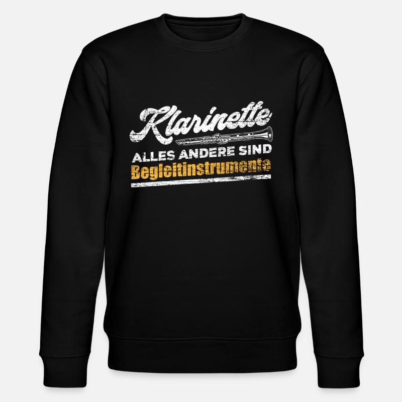 Klarinette - Stanley/Stella Unisex Bio-Sweatshirt CHANGER  - Schwarz