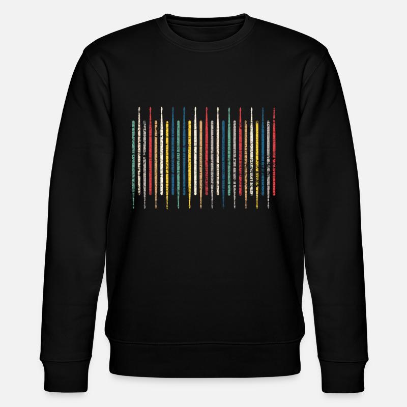 Schlagzeug Retro - Stanley/Stella Unisex Bio-Sweatshirt CHANGER  - Schwarz