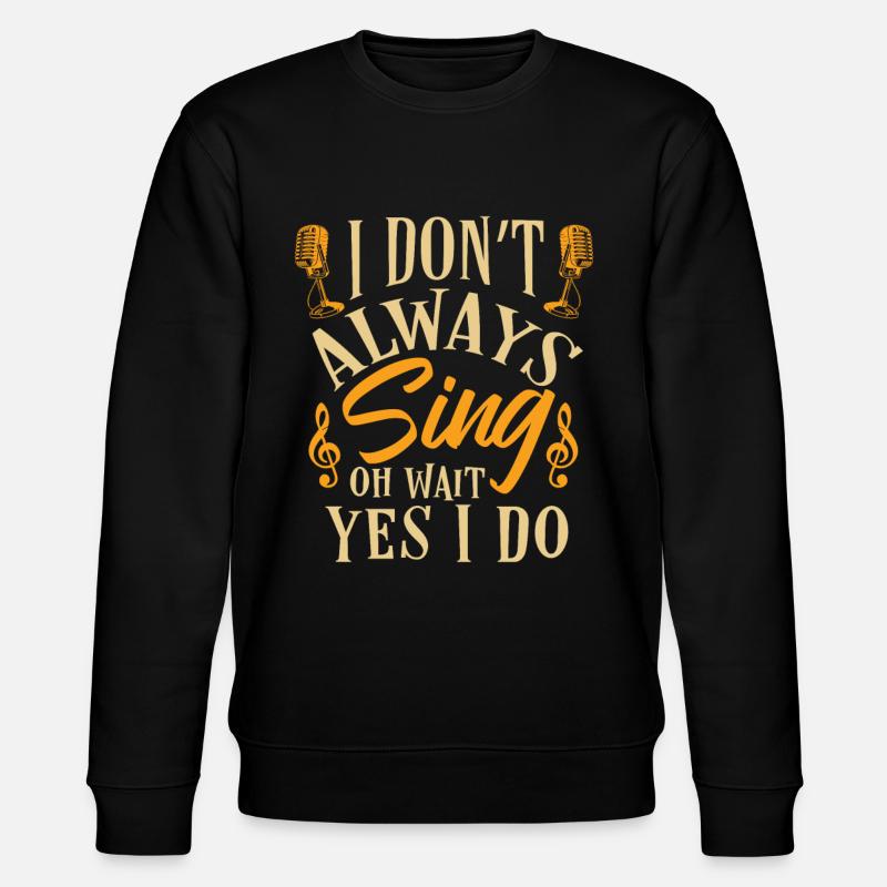 Singer singing - Stanley/Stella CHANGER Unisex Organic Sweatshirt - black