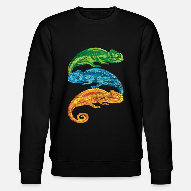 Chamäleon Retro - Stanley/Stella Unisex Bio-Sweatshirt CHANGER - Schwarz