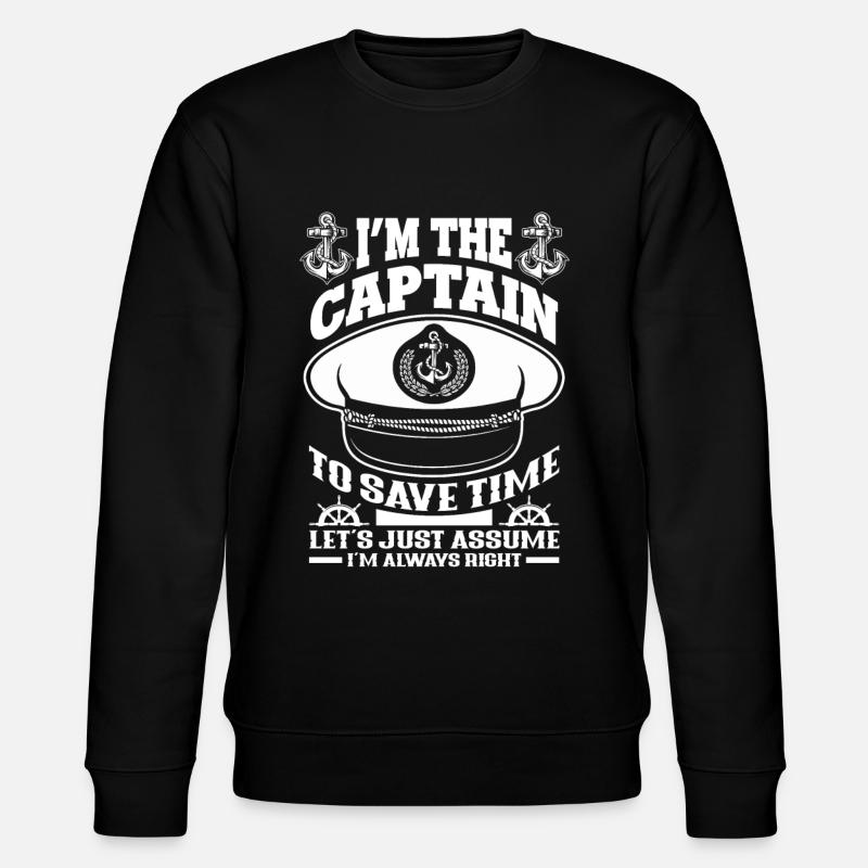 Captain Always right - Stanley/Stella CHANGER Unisex Organic Sweatshirt - black