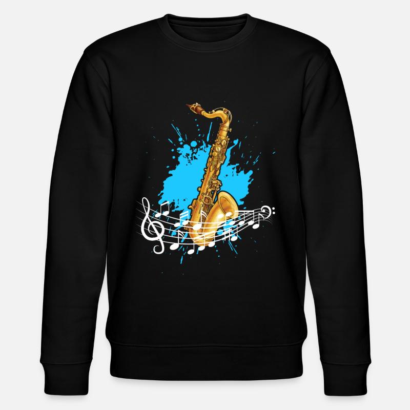 saxophone - Stanley/Stella CHANGER Unisex Organic Sweatshirt - black