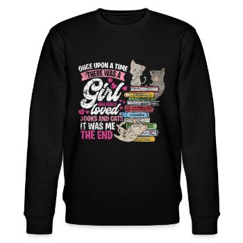Buch - Stanley/Stella Unisex Bio-Sweatshirt CHANGER  - Schwarz - Vorne - Nik (191cm) & Marisol (170cm)