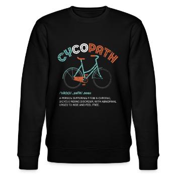 Fahrrad Cycopath - Stanley/Stella Unisex Bio-Sweatshirt CHANGER  - Schwarz - Vorne - Nik (191cm) & Marisol (170cm)