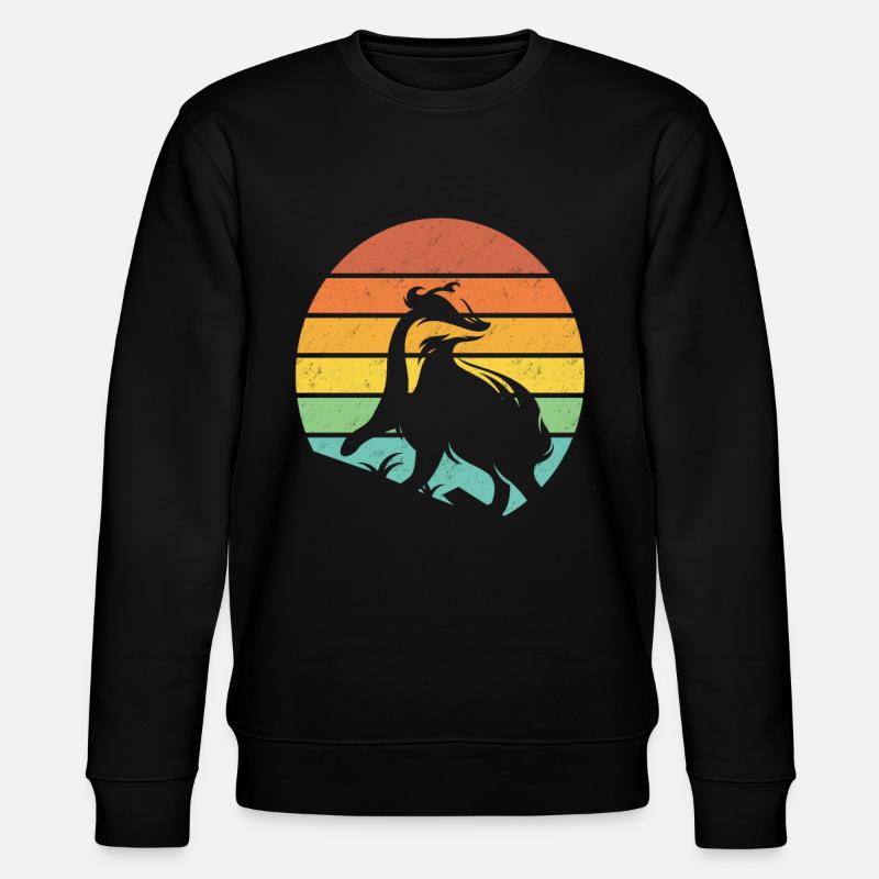 Honigdachs Retro Geschenk - Stanley/Stella Unisex Bio-Sweatshirt CHANGER  - Schwarz