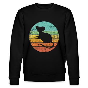 rat - Stanley/Stella CHANGER Unisex Organic Sweatshirt - black - Front - Nik (191cm) & Marisol (170cm)