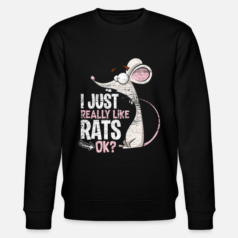 Ratte Liebe - Stanley/Stella Unisex Bio-Sweatshirt CHANGER  - Schwarz