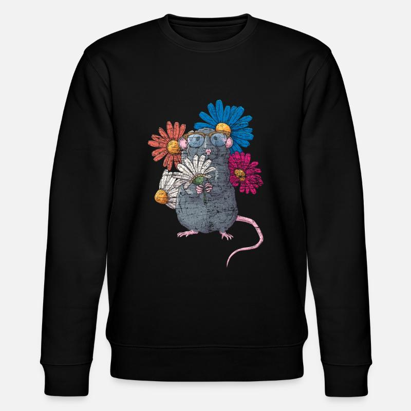 Ratte Nager - Stanley/Stella Unisex Bio-Sweatshirt CHANGER  - Schwarz