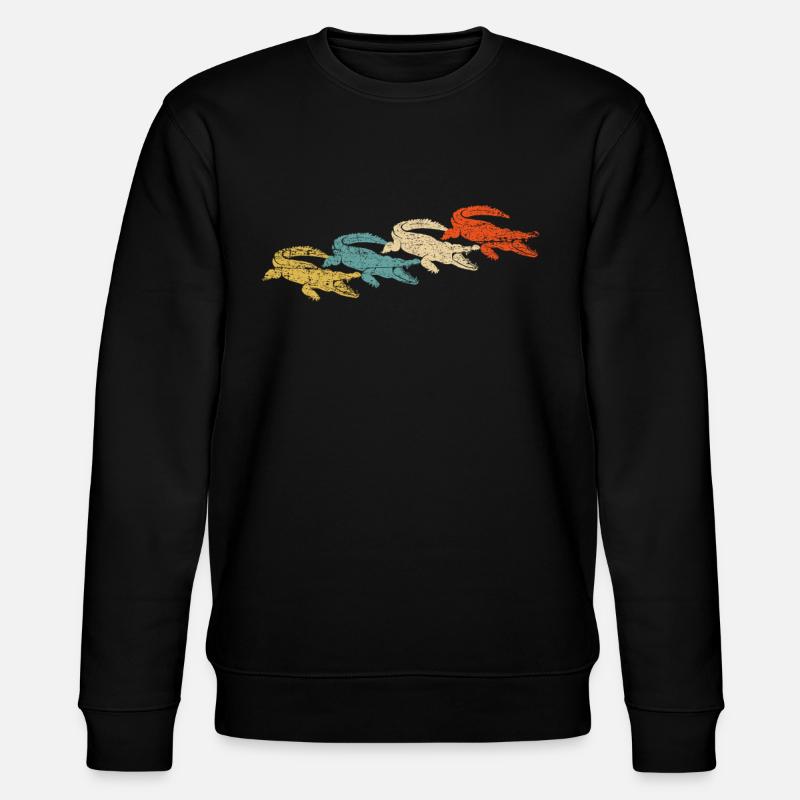 Krokodil - Stanley/Stella Unisex Bio-Sweatshirt CHANGER - Schwarz