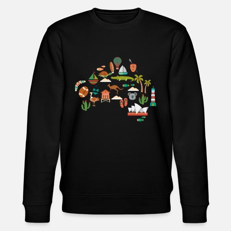 Pays de l'Australie - Sweat bio CHANGER Stanley/Stella Unisexe - noir