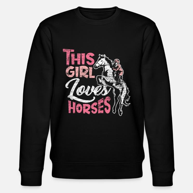 Horses love - Stanley/Stella CHANGER Unisex Organic Sweatshirt - black