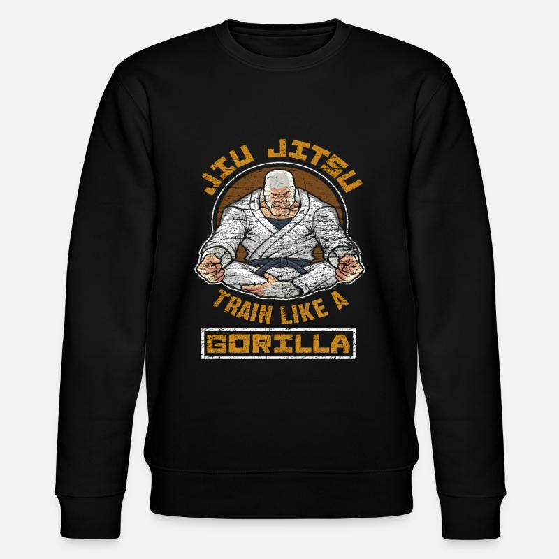 Jiu Jitsu Gorilla - Stanley/Stella CHANGER Unisex Organic Sweatshirt - black